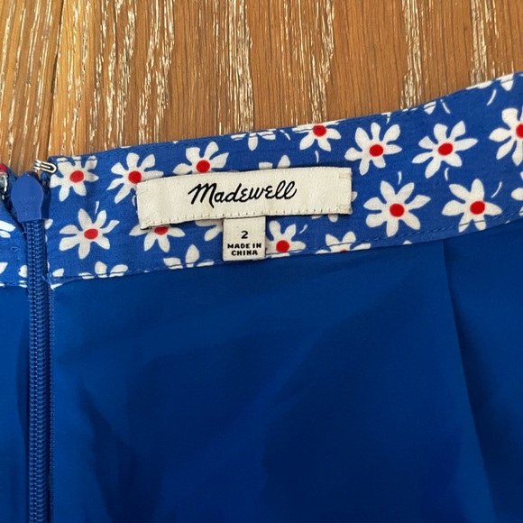 Madewell blue Ruffle-Edge Skirt in Mini Daisy size 2 - Picture 6 of 6